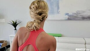 Katie Morgan's Body Gets Wet After Yoga Session