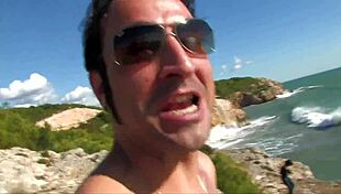 Tattooed Redhead With Natural Tits Receives Outdoor Blowjob And Hard Fuck On Rocks Ending In Facial