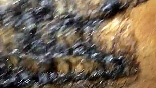 in this homemade video, he eats and strokes her ebony pussy until it shakes