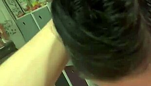 In a surprising twist, the petite 18+ teen eagerly takes on the massive monster cock with her sexy blowjob skills.