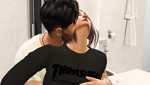 brunette begs me to lick her pussy and make her come in 3d hentai