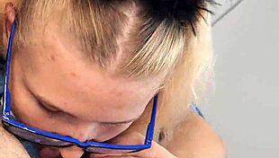 Hot girl, why suck your boyfriend's dick so hard and gallop on his cock till cum?