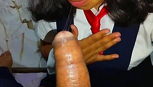 i had anal sex with my student, filled her ass with cum without taking off the uniform