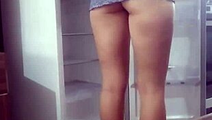 man, i filmed my stepmom cleanin’ the fridge near naked, oops