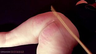 redhead bbw teen takes harsh butt caning 😈