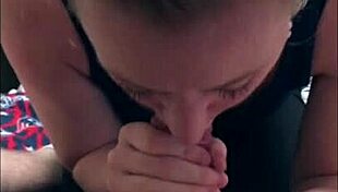 Watch this dirty blonde take a big cock blowjob and facial?