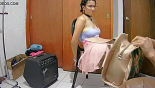 The bunny girl is tied up and roughly toyed with in bdsm play.