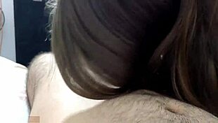 Colombian latina gets excited by erect cock and rides to creampie