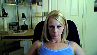 Sexy Blonde Teasing Livestream