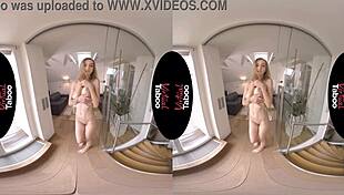 virtual taboo - cum for me with shaved pussy orgasm