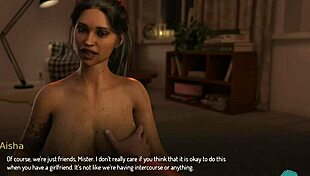 College bound milf shows big voluptuous boobs in roleplay game