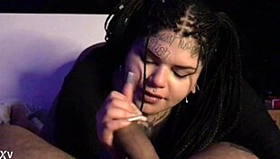 i got this argentinian tattooed girl sucking my dick