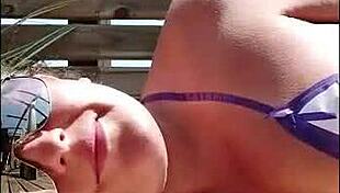 my latina slut in duct tape bikini on beach