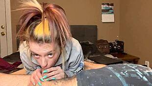 babyybutts bubble blowjob with lots of spit and mouthpie