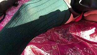 controlling orgasms with vibrator in public park