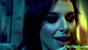 Lesbian bondage and strapon play