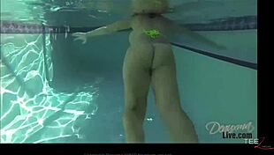 I dive underwater in the pool with deauxma for an adventure