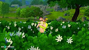 Cycling trip with candy behr in the sims 4 featuring blowjob and cumshot