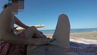 watch strangers catch my wife groping my cock on a public nude beach