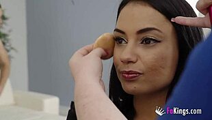 Insatiable babe rides cock in doggystyle and cowgirl during casting interview