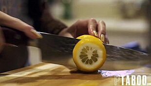 Vanna Bardot shares a long kiss goodbye with Seth Gamble.