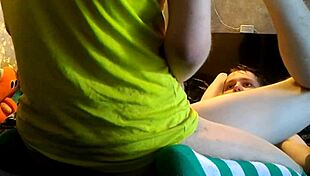 Cute boys engage in playful bed activities