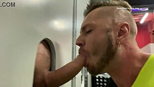 Glory Hole Gay Blowjob For MONSTER COCK