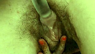 Horny milf squirts during solo fisting masturbation