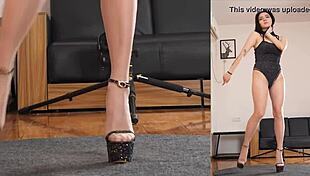 Hey, check this Asian pantyhose dancer moving so sexy right now!