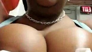 bbw with big tits gets cum and saliva