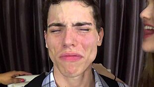 She casually licks and spits on the guy's face in this vore fetish video, savoring every bit of saliva.