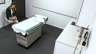 Horny Doctor and Assistant Make Blonde Teen's Pussy Drip Again!