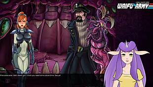 Redhead Stripped And Faced In Hentai Game