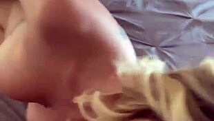 Hot blonde performs detailed blowjob, sucking cock deeply with lips and tongue in vivid scene