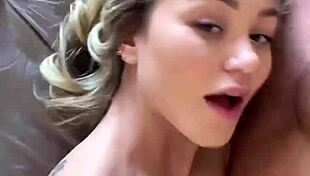 Hot blonde performs detailed blowjob, sucking cock deeply with lips and tongue in vivid scene