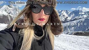 Blonde With Big Ass Gets Anal Fucking In The Snow