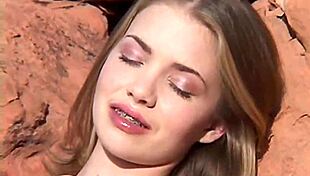 little april toys her pussy hard outdoors in bikini 😈