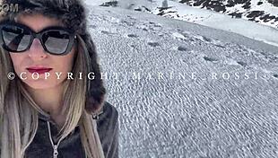 Blonde With Big Ass Gets Anal Fucking In The Snow