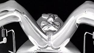 Latex Catsuit In Medical Chair