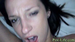 teen babe masturbates in pov with big tits 😍