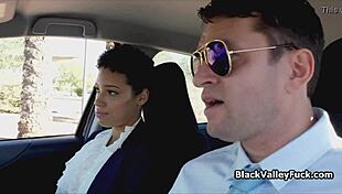 watch this black coed suck that driving instructor's fat cock? so hot!