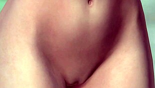 hitomi nude beach hentai shows athletic babe's hairless body and tits.