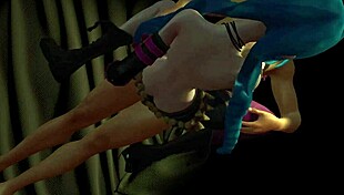 I watch jinx riding in this league of legends hentai parody