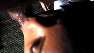 pervykittyface gags on cum during blowjob