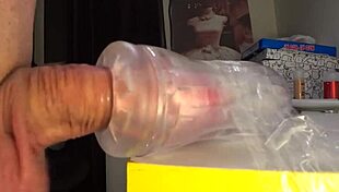 Check out this massive cumshot filling the tight rubber vagina