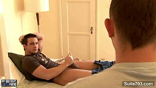 Tattooed Gay Man Sucks Big Cock Before Anal Fucking and Cumshot.