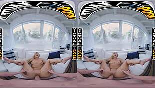 blonde pawg kali roses shows tits and ass in bathroom vr