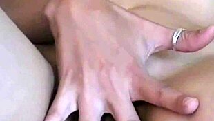 naughty ines fingering her pussy with natural tits on display
