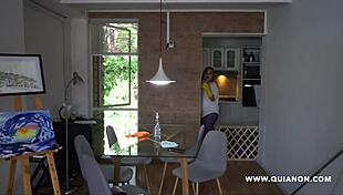 Quianon engages in nasty role play games with a sexy Latina! Watch the intense action.