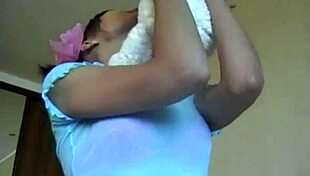 naughty ines fingering her pussy with natural tits on display